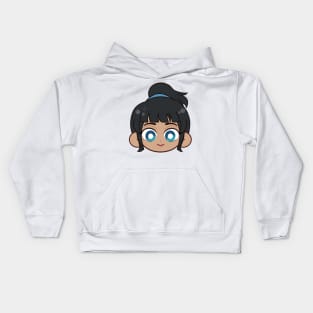 Cookie Chibi Head Nya Elemental Master of Water Kids Hoodie